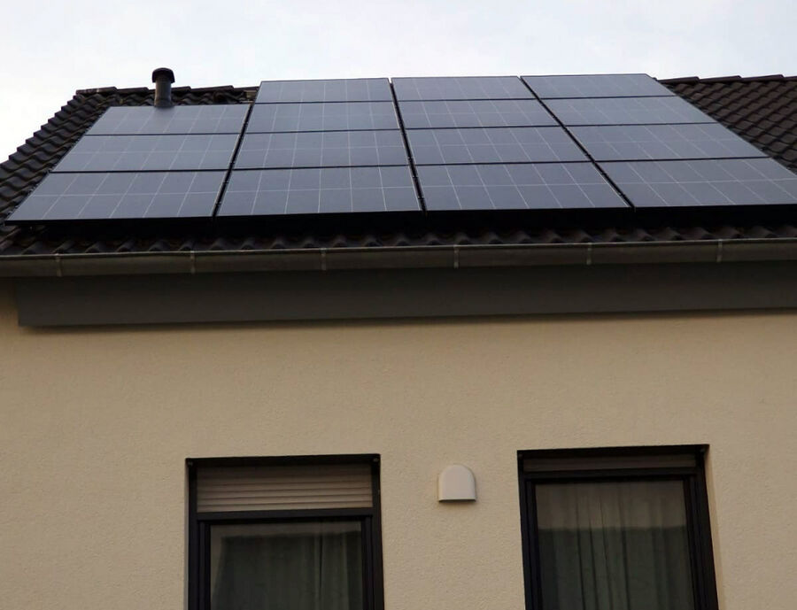 Solaranlage auf Wohnhaus in Frankfurt